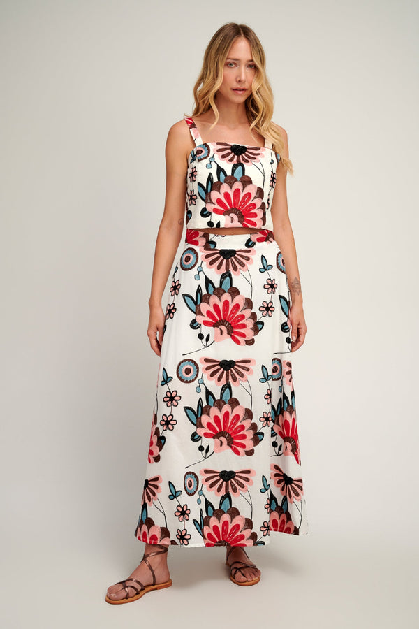 Vereniki Embroidered Maxi Skirt