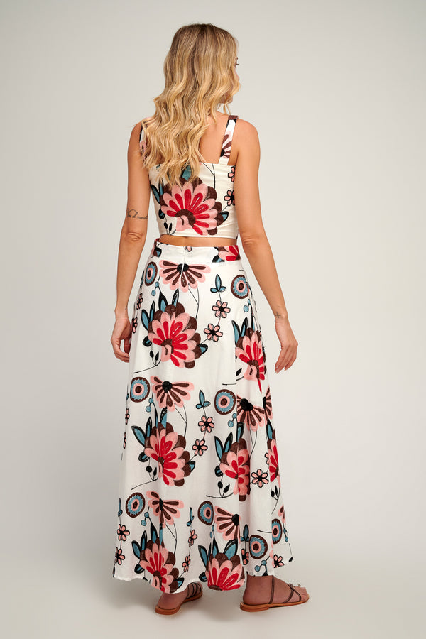 Vereniki Embroidered Maxi Skirt