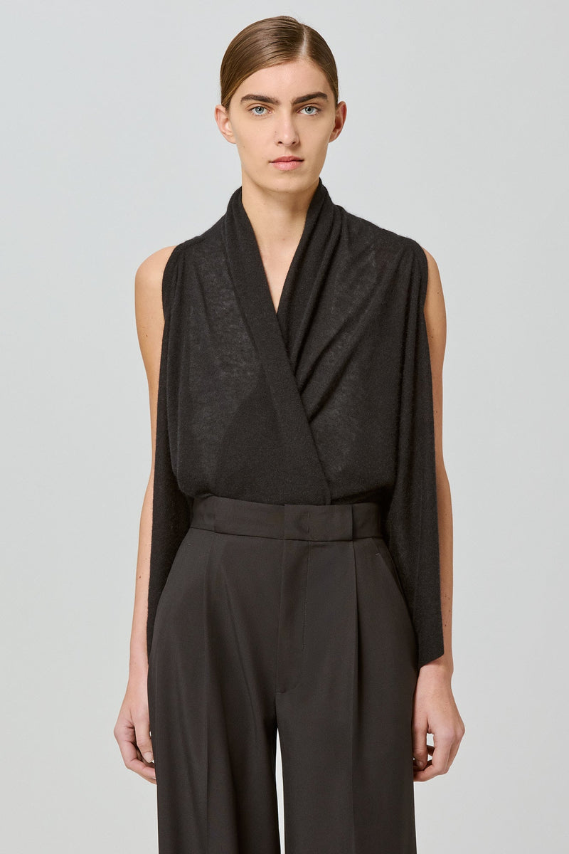 Two Ways Poncho Cardi Black