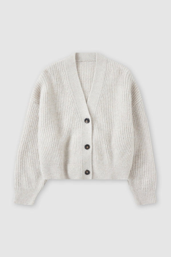 Sea Grey V-Neck Cardigan