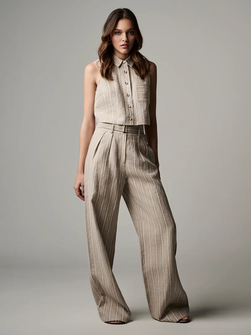 Alina Pant Tawny Stripe