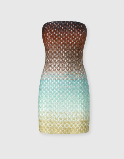 Strapless Mini Dress in Dégradé Lace