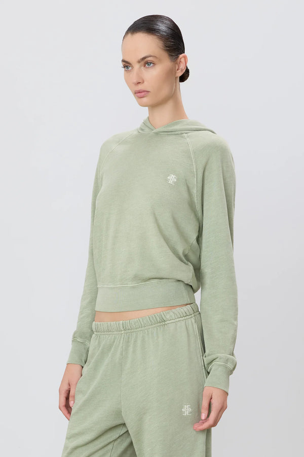 Shrunken Hoodie Sweatshirt Sage