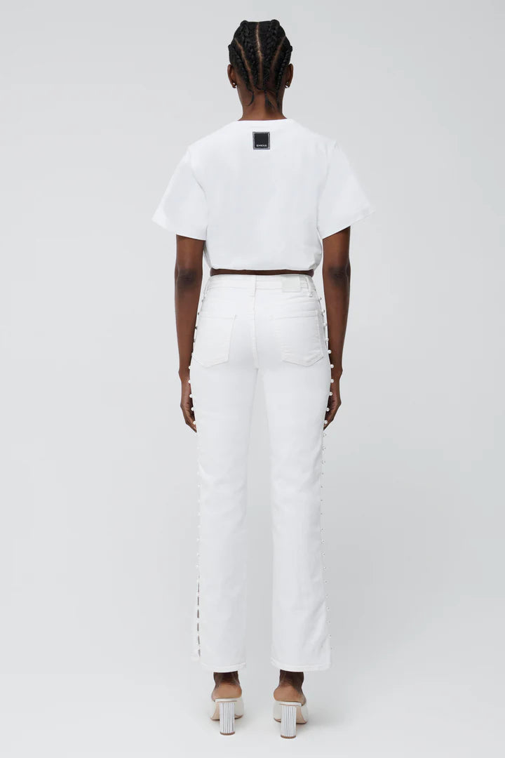 Jojo Short Sleeve Cropped T-Shirt White