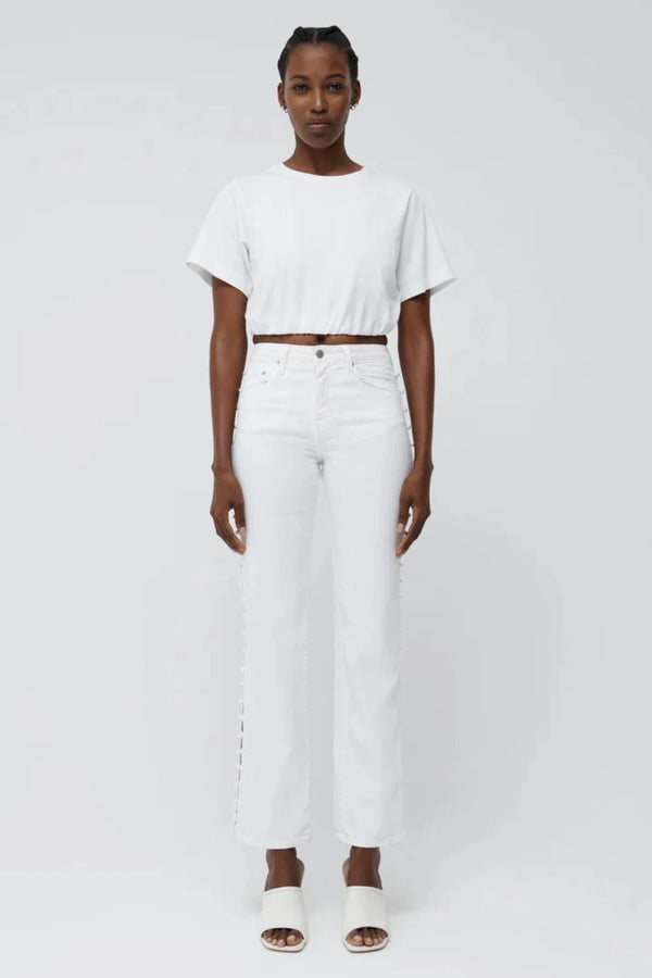 Jojo Short Sleeve Cropped T-Shirt White