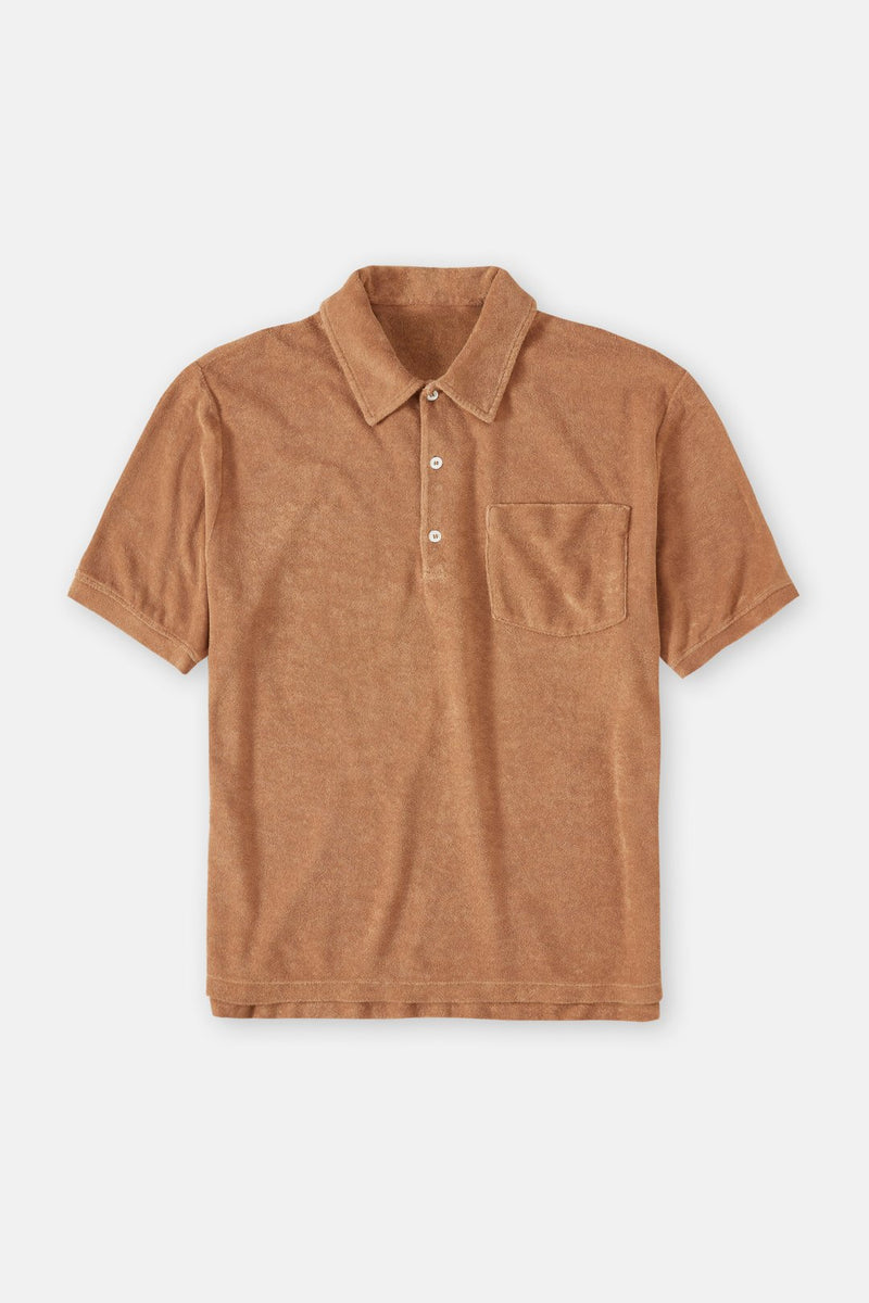 SS Shirt with Polo Collar Sandalwood