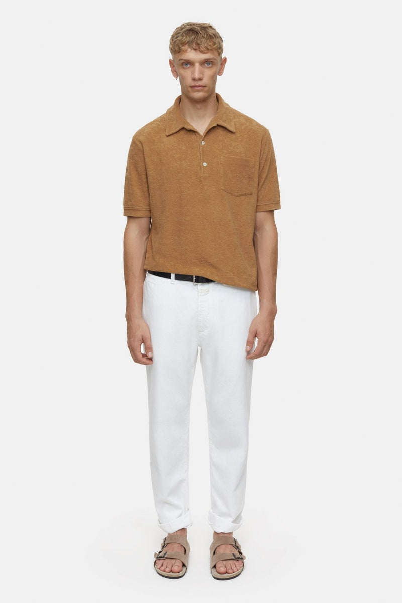 SS Shirt with Polo Collar Sandalwood