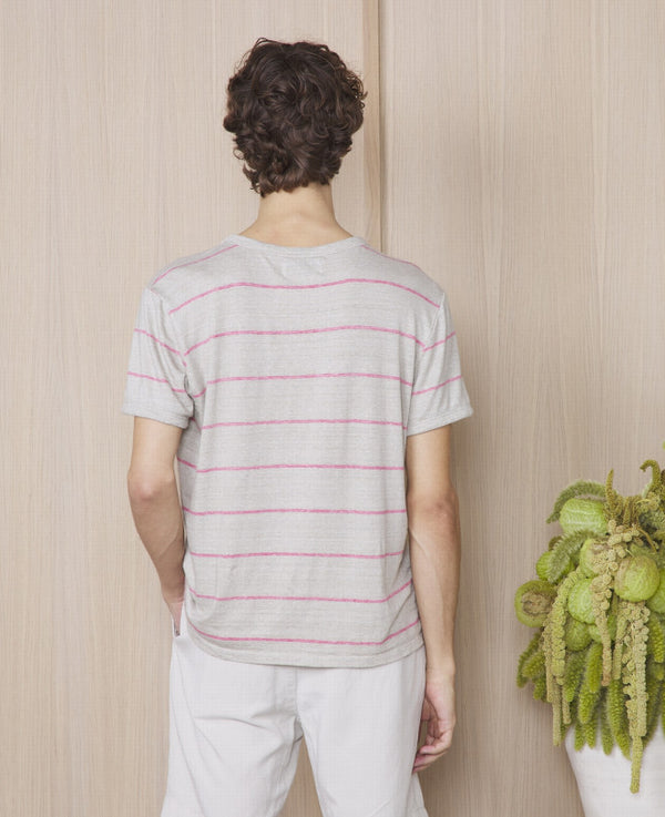 SS Tee French Linen Stripes