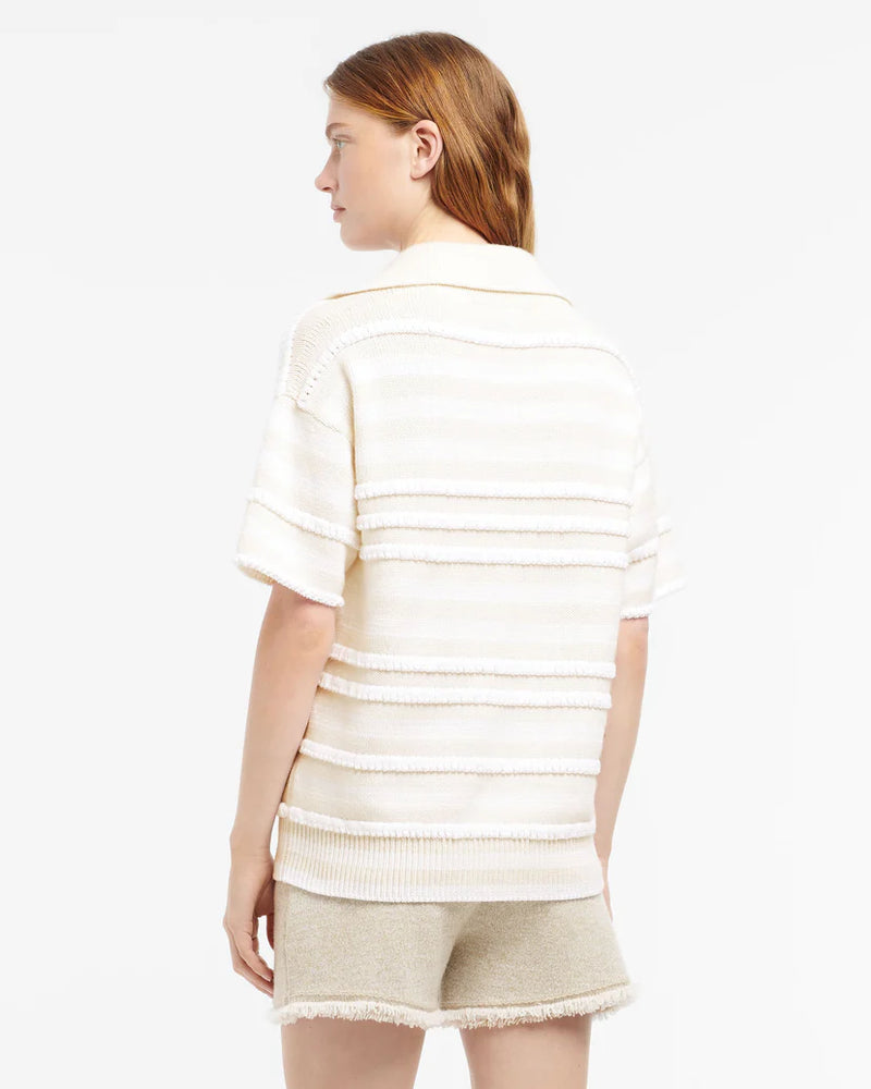 SS Polo Pullover Ripple Stripe