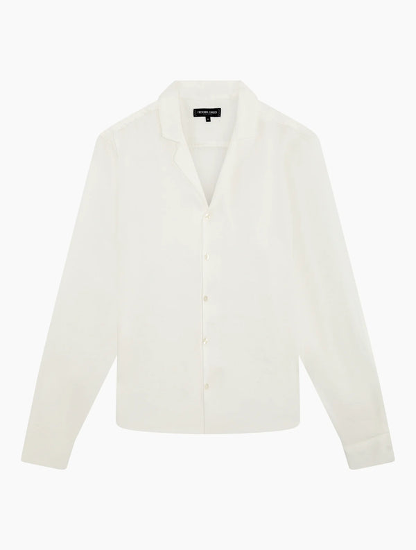 Safra Linen-Viscose Lounge Shirt LS