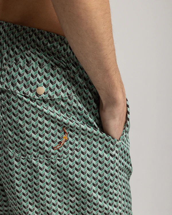Sage Grains Swim Shorts