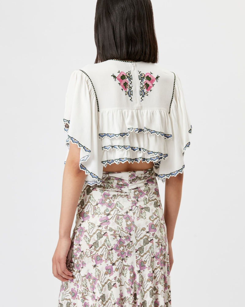 Sana Embroidered Crop Top