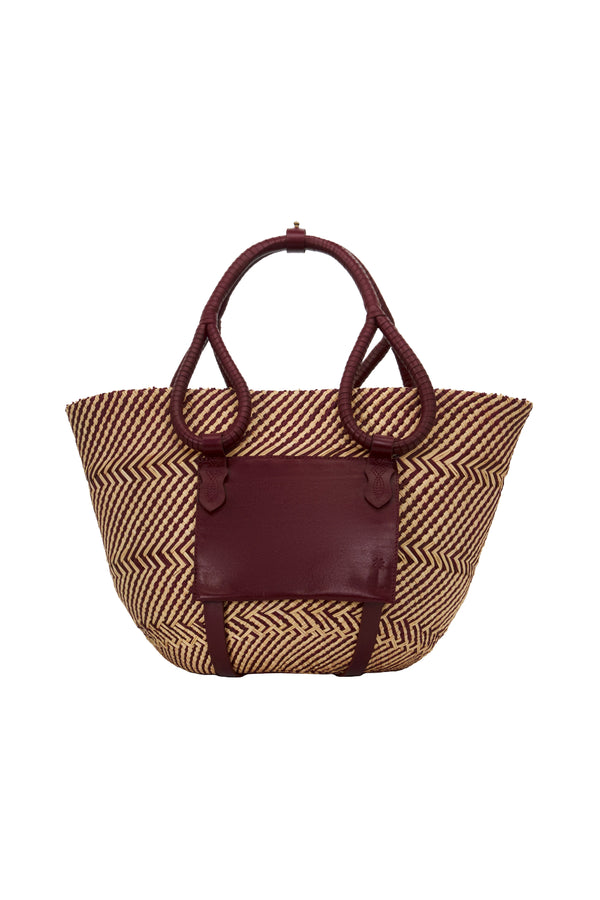 Sand Destination Seaside Tote Bag Burgundy-Sand