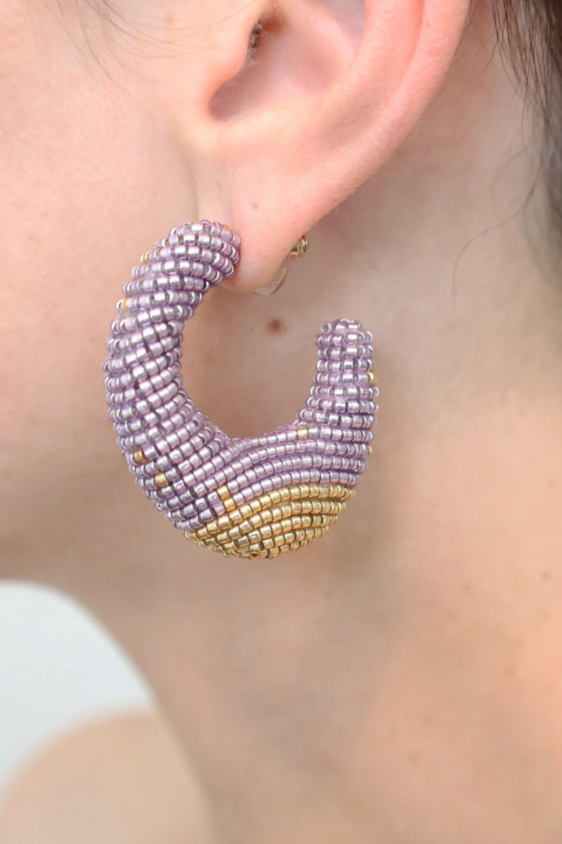lilc gold beaded hoops susana vega earrings jewelry
