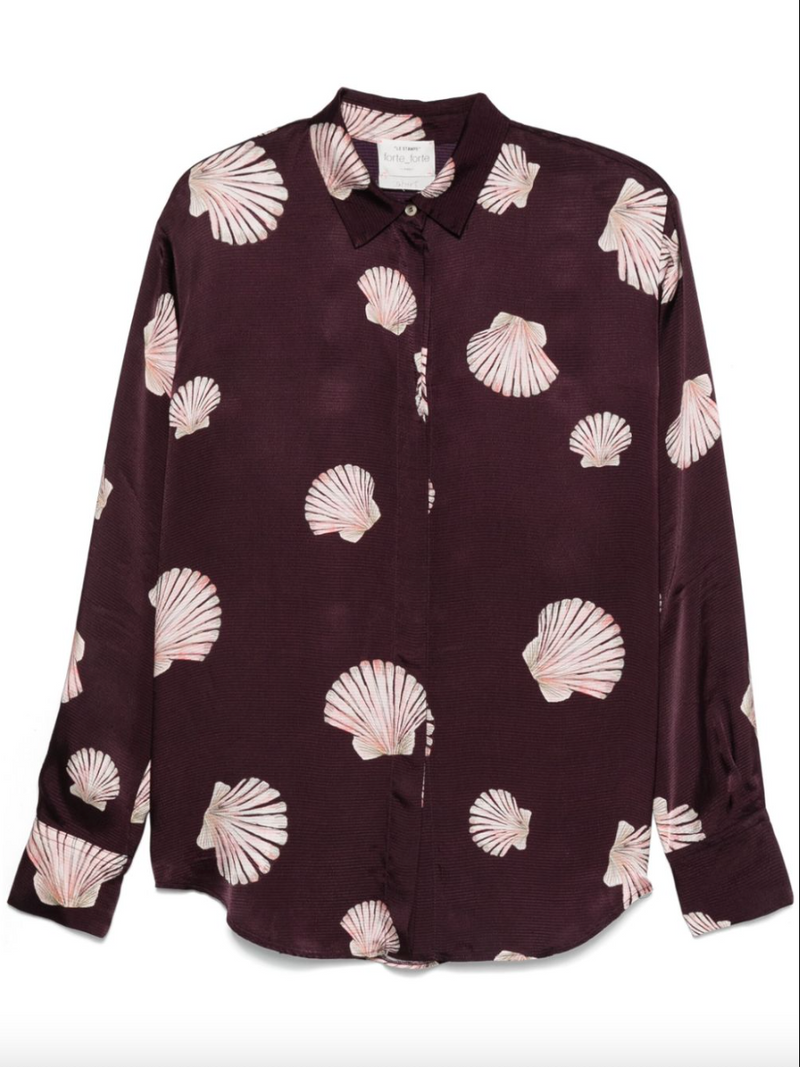 Mother of Pearl Pajama Shirt in Velvet