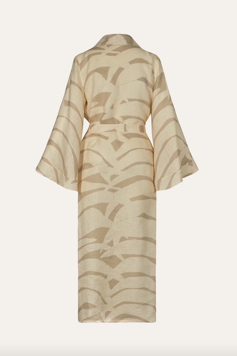 Sail Softy Kimono in Swim Palm Stripes (Final Sale)