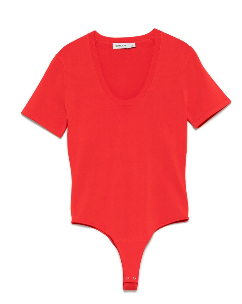 Drew Bodysuit Fiery Red