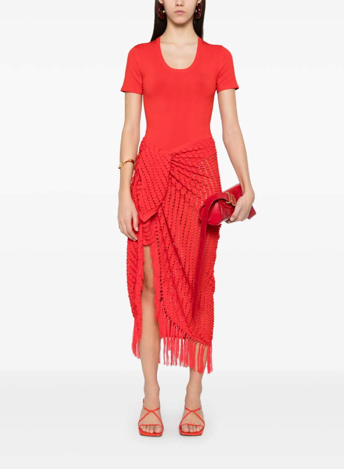 Drew Bodysuit Fiery Red