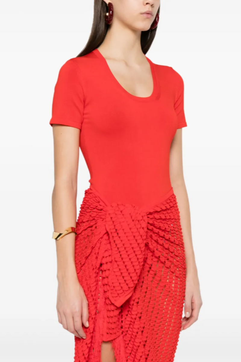Drew Bodysuit Fiery Red