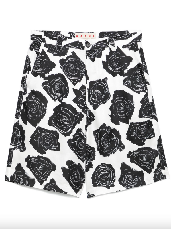 Luna Silk Twill Shorts Lily White