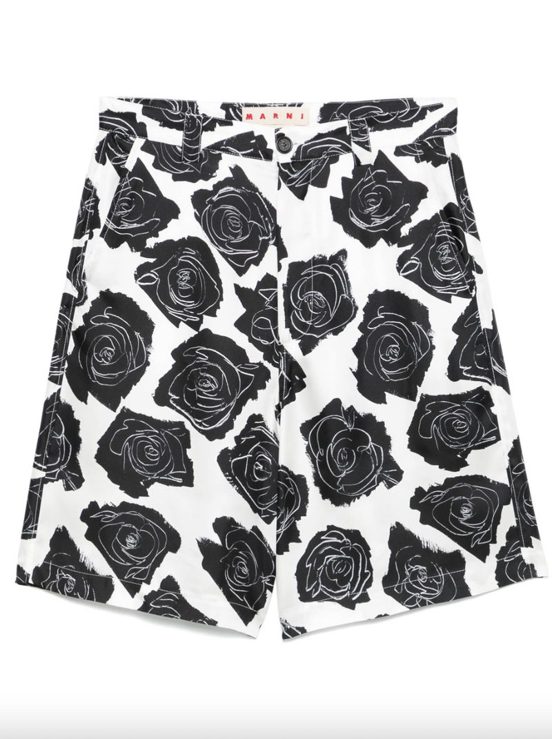 Luna Silk Twill Shorts Lily White