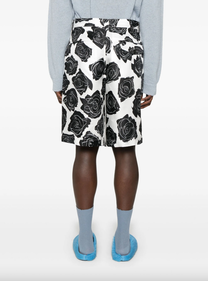 Luna Silk Twill Shorts Lily White