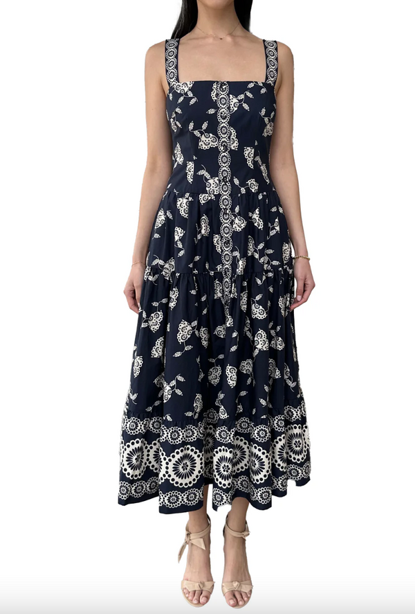 Margarita Dress Floret Evening Blue