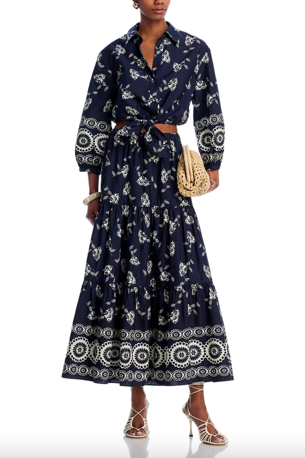 Melanie Skirt Floret Evening Blue