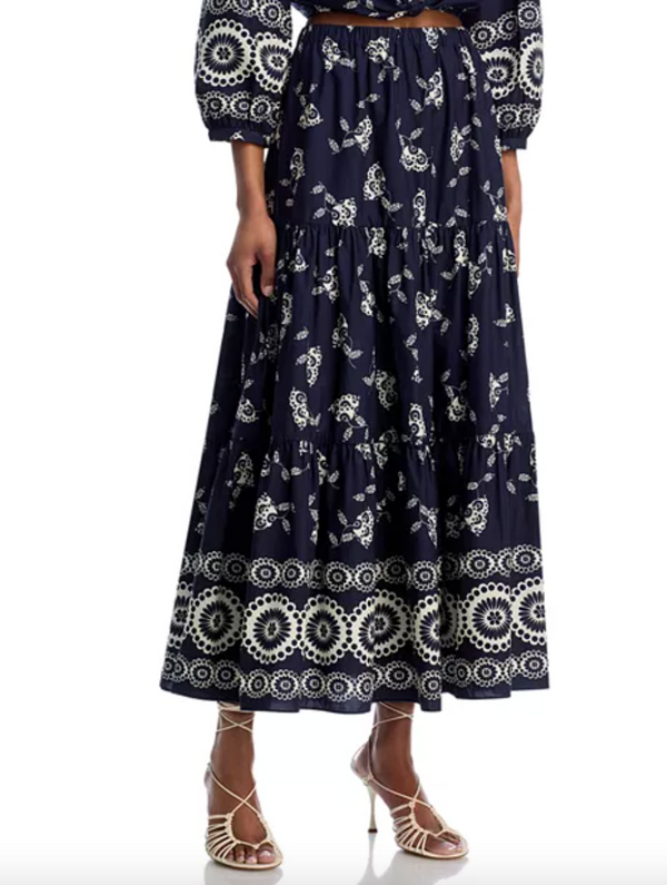 Melanie Skirt Floret Evening Blue