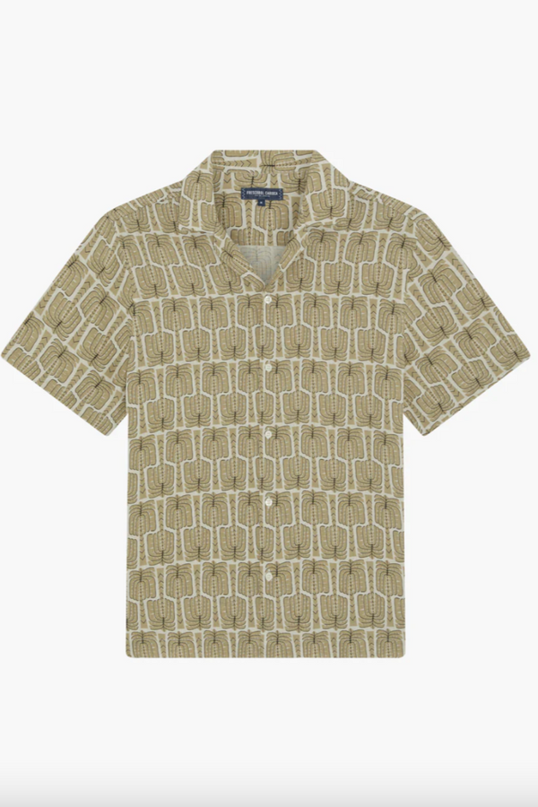 Roberto Palmeira Printed Linen SS Dried Moss