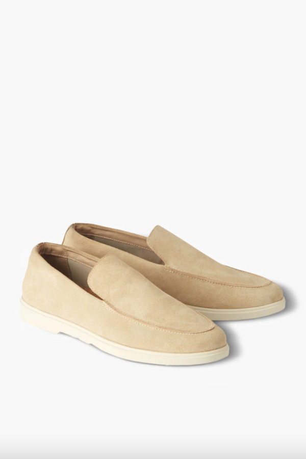 Miguel Suede Loafer Stone Beige