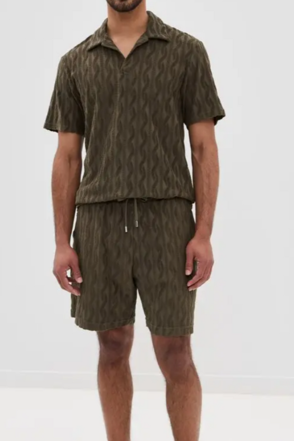 Agusto Terry Jacquard Short Seawood