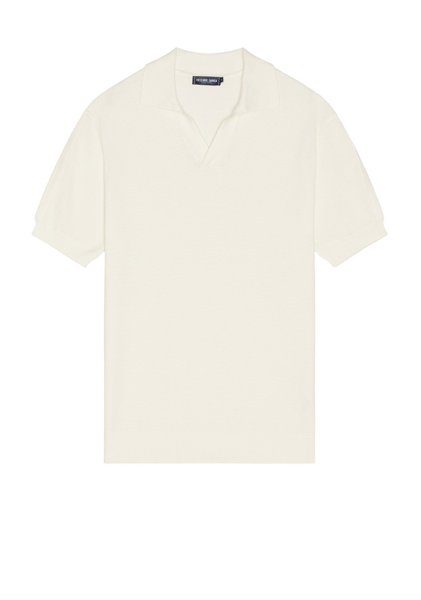 Rino STR Cotton SS Knitted Polo Ivory (Final Sale)