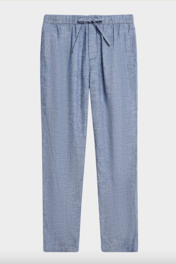 Oscar Linen Chinos Mélange Navy Blue