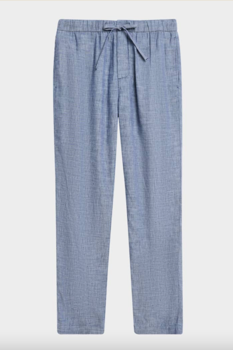 Oscar Linen Chinos Mélange Navy Blue