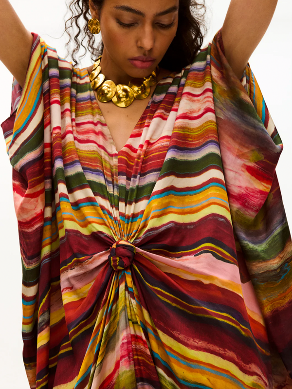 Knot Kaftan Ruby Marble