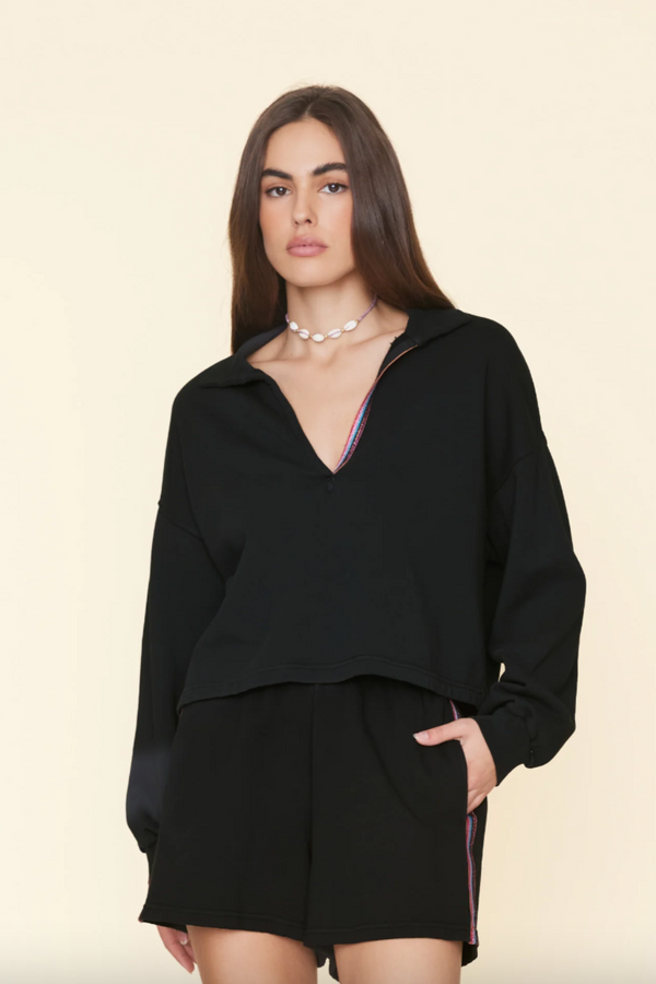Shayla Sweat Short Vintage Black Prism