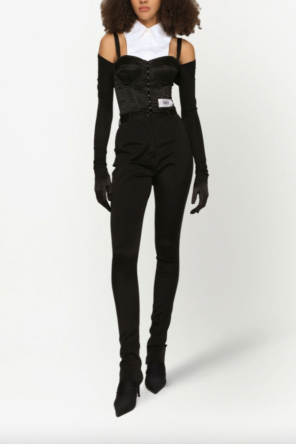 Kim Dolce & Gabbana Jersey Satin and Poplin Corset top (Final Sale)