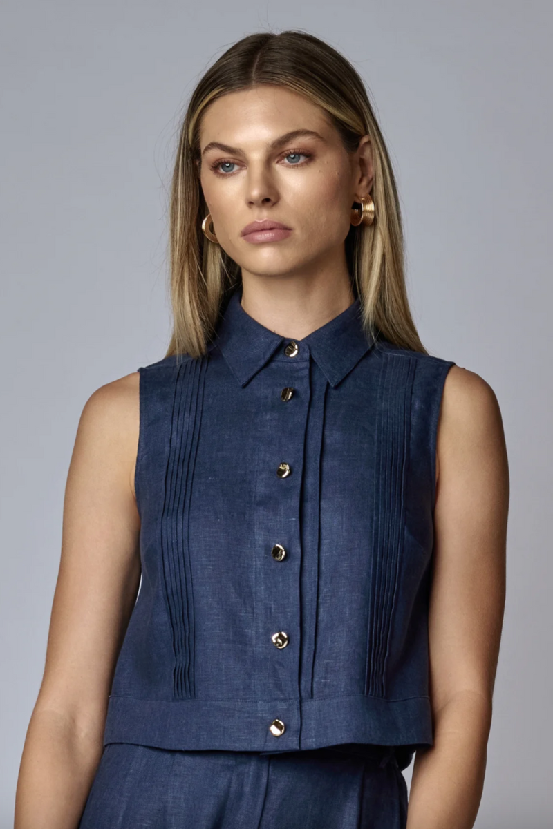 Vera Top Indigo