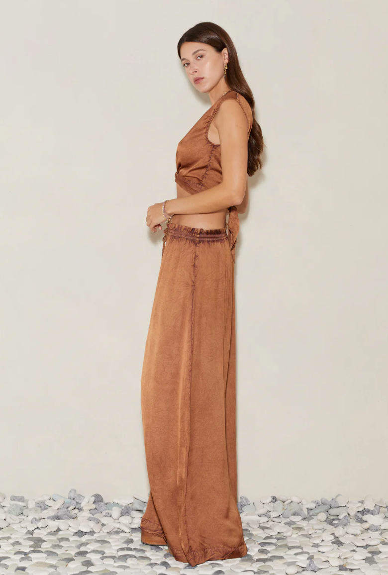Lustre Wide Leg HW Pant