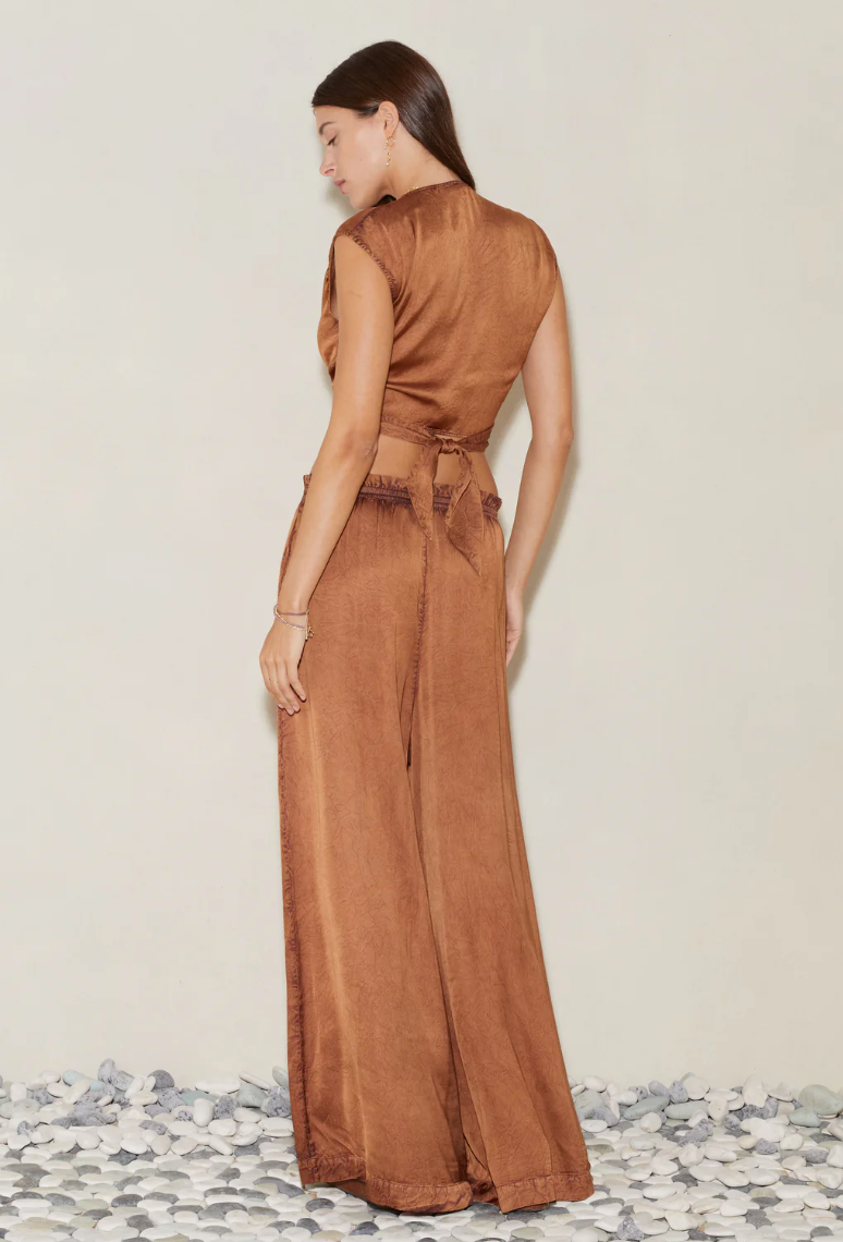 Lustre Wide Leg HW Pant