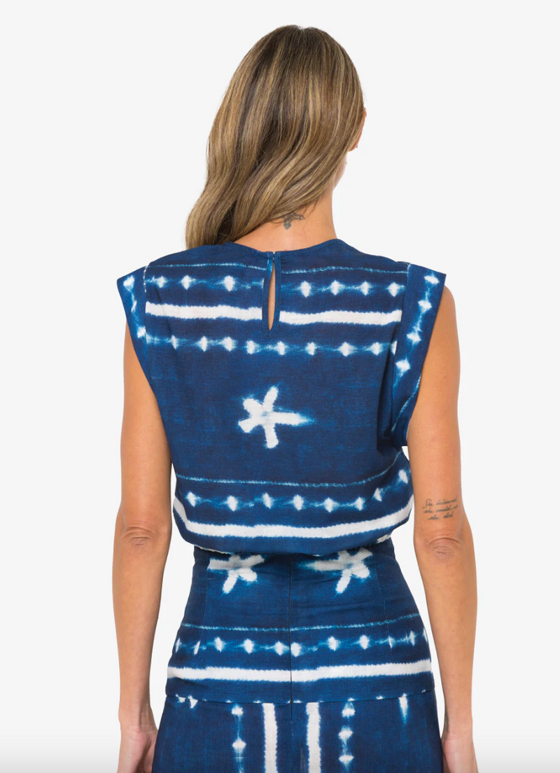 Anika Top Indigo Shibori
