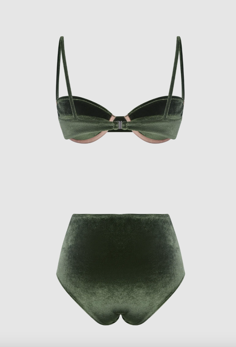 Chic Bikini Green Velvet