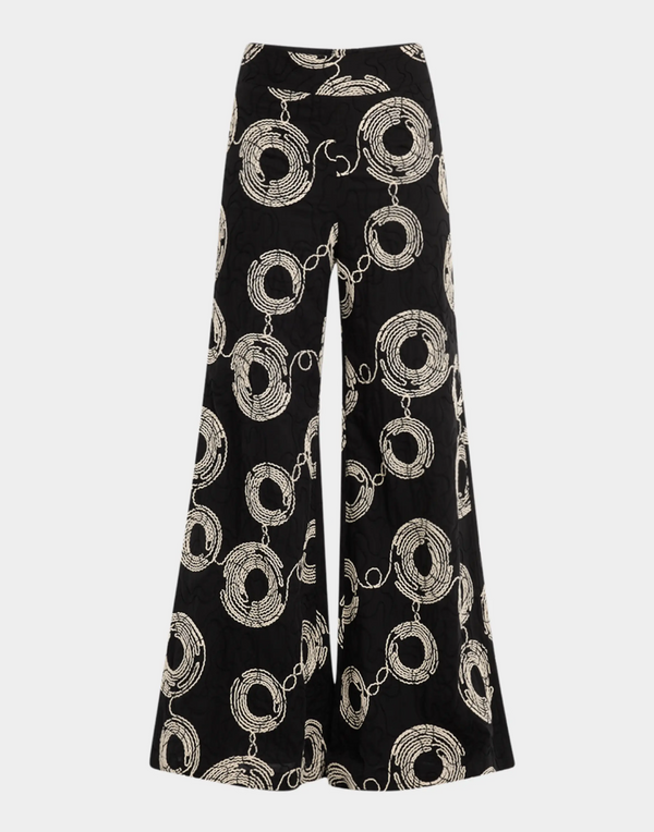 Odette 2.0 Embroidered Wide-Leg Pants