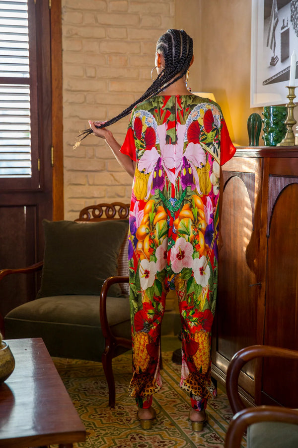 Sera Jumpsuit Cuban Fauna Red