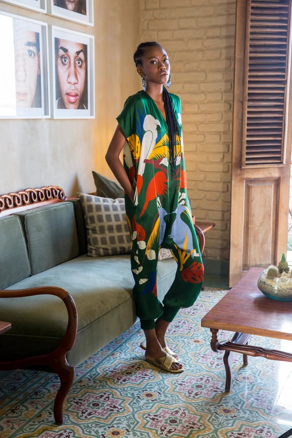 Sera Jumpsuit Tropi Cuba Green