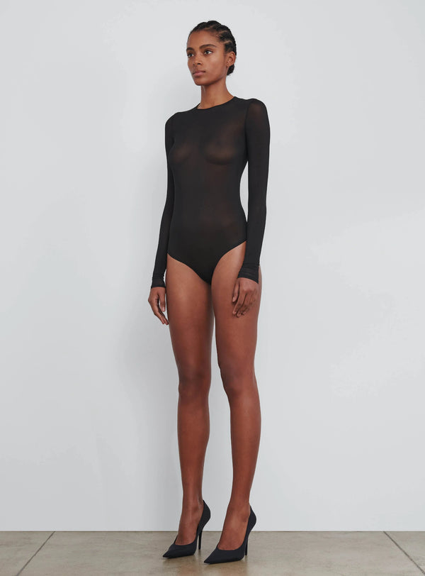 Sheer Bodysuit Black