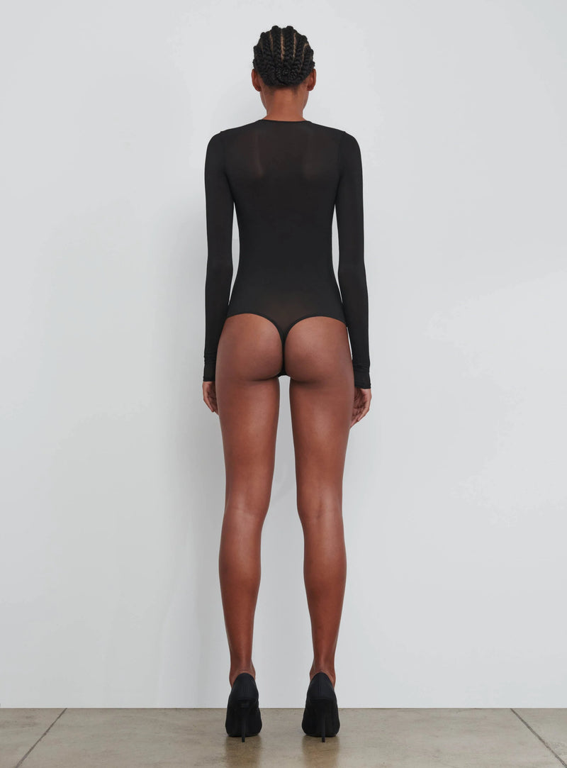 Sheer Bodysuit Black