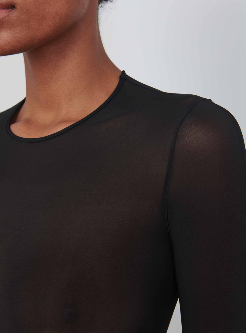 Sheer Bodysuit Black