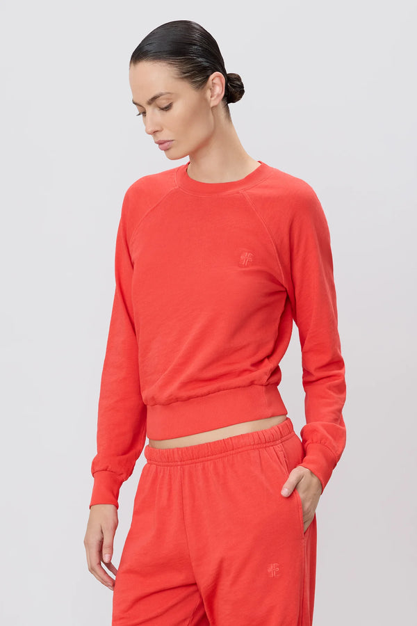 Shrunken Raglan Sweatshirt Poppy
